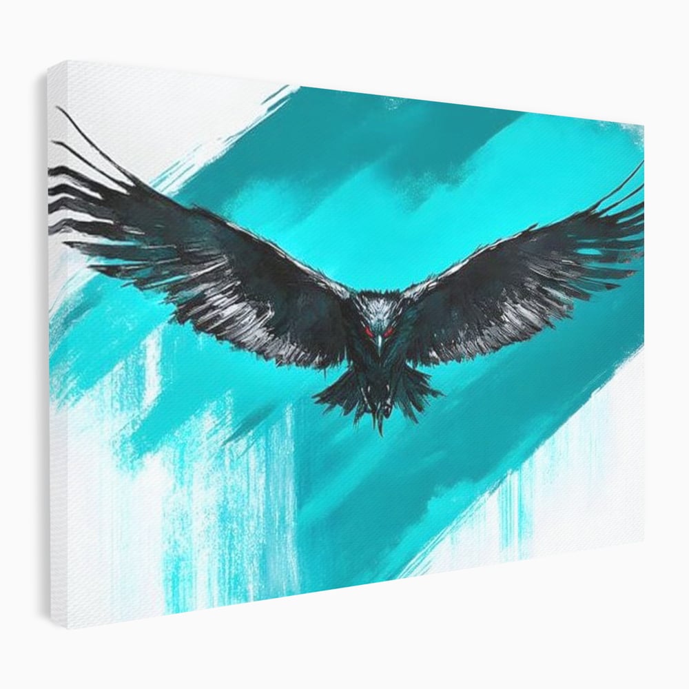 Tablou canvas cu tablou canvas cu vultur in zbor, fara rama, pe sasiu de lemn